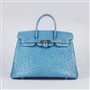 sell designer leather HERMES BIRKIN 35CM 6089 handbag in blue