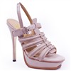 YSL cream-colored leather sandals 