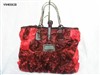 Valentino Fleur Patent Leather Bag Handbag in black    