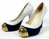 Christina Louboutin blue-white shoes C9377 