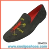Unique embroidered fashion men velvet loafers OEM in China